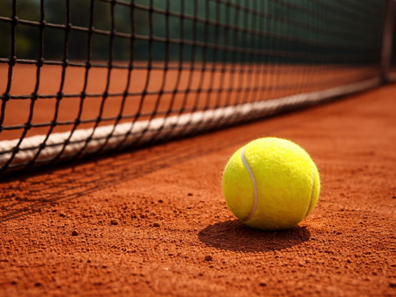 Tennis court and ball Tennis court and ball
